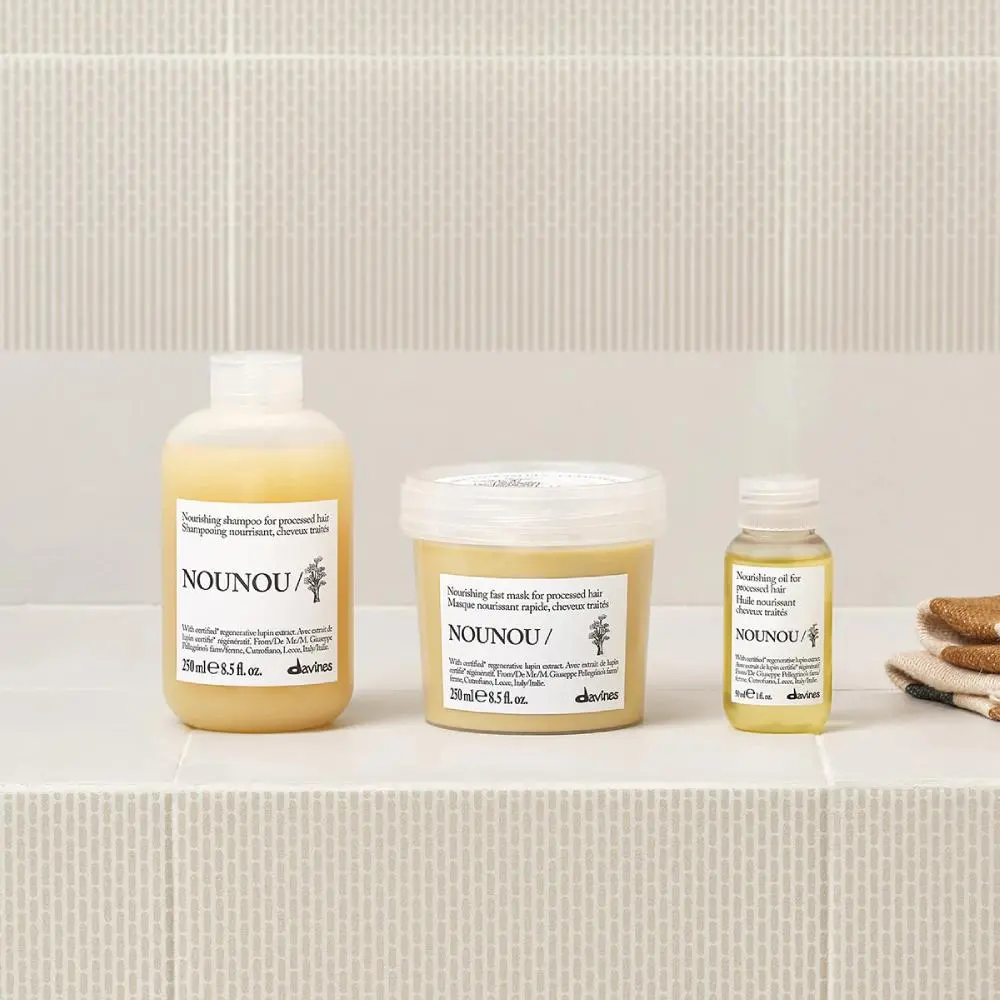 DAVINES NouNou Hair Mask New 250ml - Живильна маска швидкої дії - фото №2